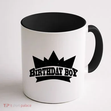 Birthday Boy Crown Classic Logo Coffee Mug back