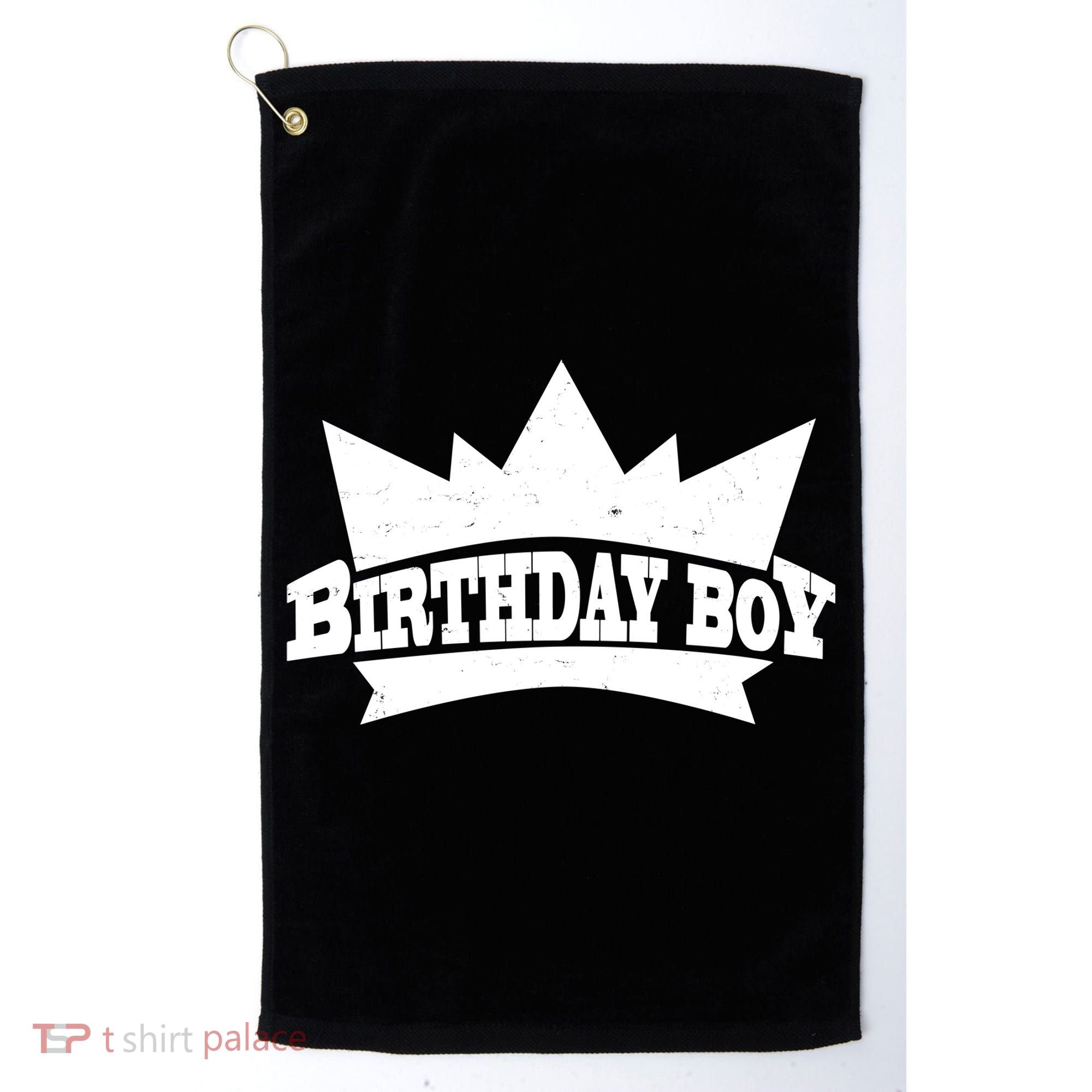 Birthday Boy Crown Classic Logo Golf Towel