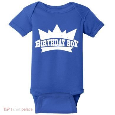 Birthday Boy Crown Classic Logo Baby Bodysuit