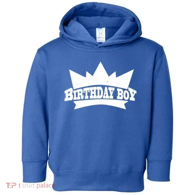 Birthday Boy Crown Classic Logo Toddler Hoodie