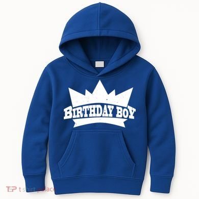 Birthday Boy Crown Classic Logo Kids Hoodie