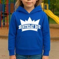 Birthday Boy Crown Classic Logo Kids Hoodie thumb 3