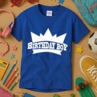 Birthday Boy Crown Classic Logo Kids T-Shirt thumb 3