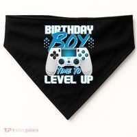 Birthday Boy Time To Level Up Video Gamer USA-Made Doggie Bandana thumb 0
