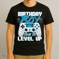 Birthday Boy Time To Level Up Video Gamer T-Shirt thumb 3