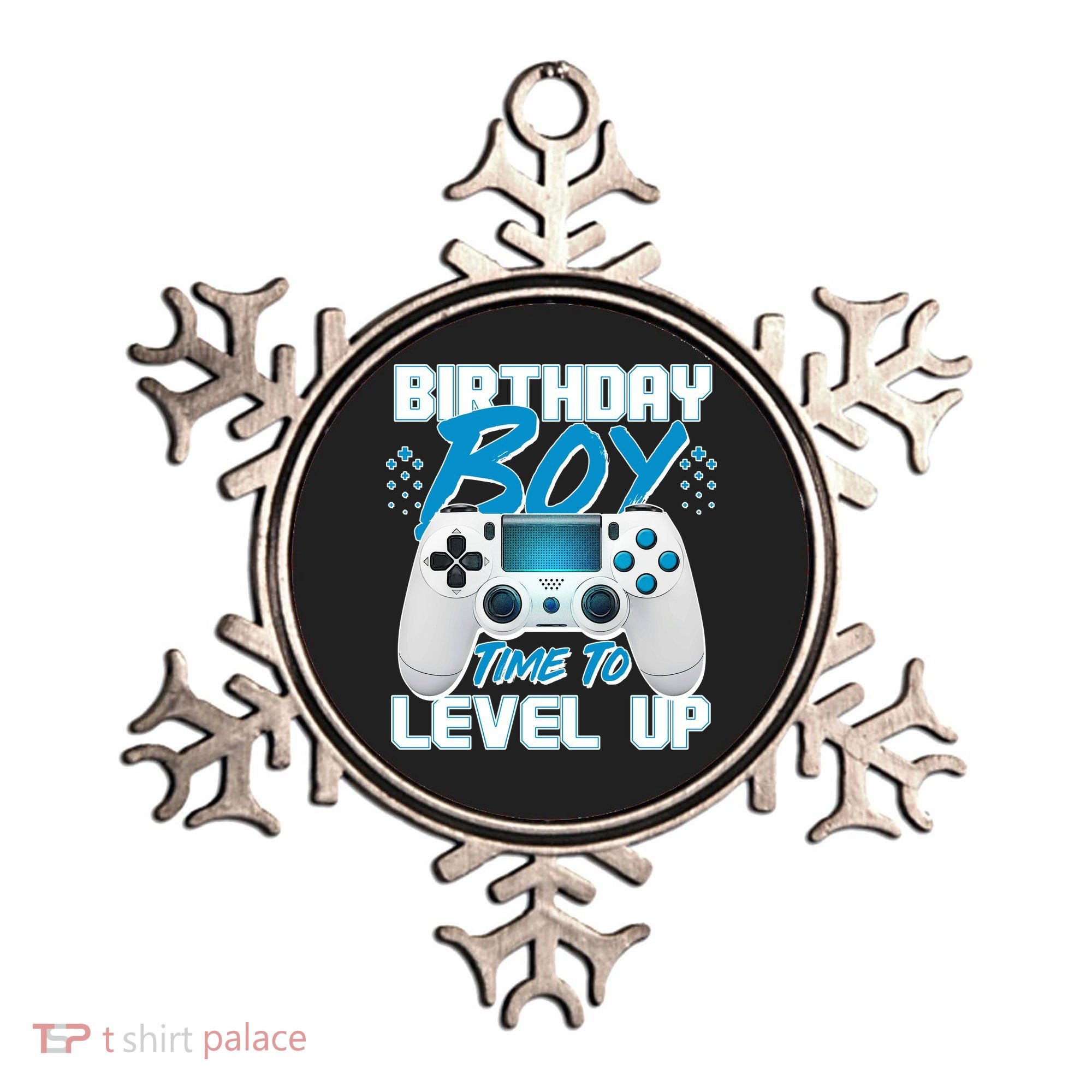 Birthday Boy Time To Level Up Video Gamer Ornament