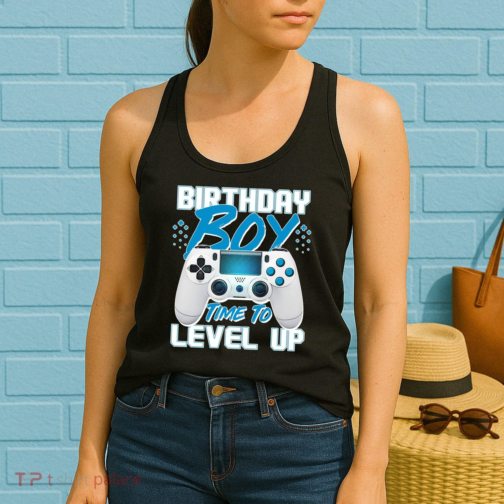 Birthday Boy Time To Level Up Video Gamer Women's Tank Top