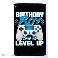 Birthday Boy Time To Level Up Video Gamer Golf Towel thumb 0