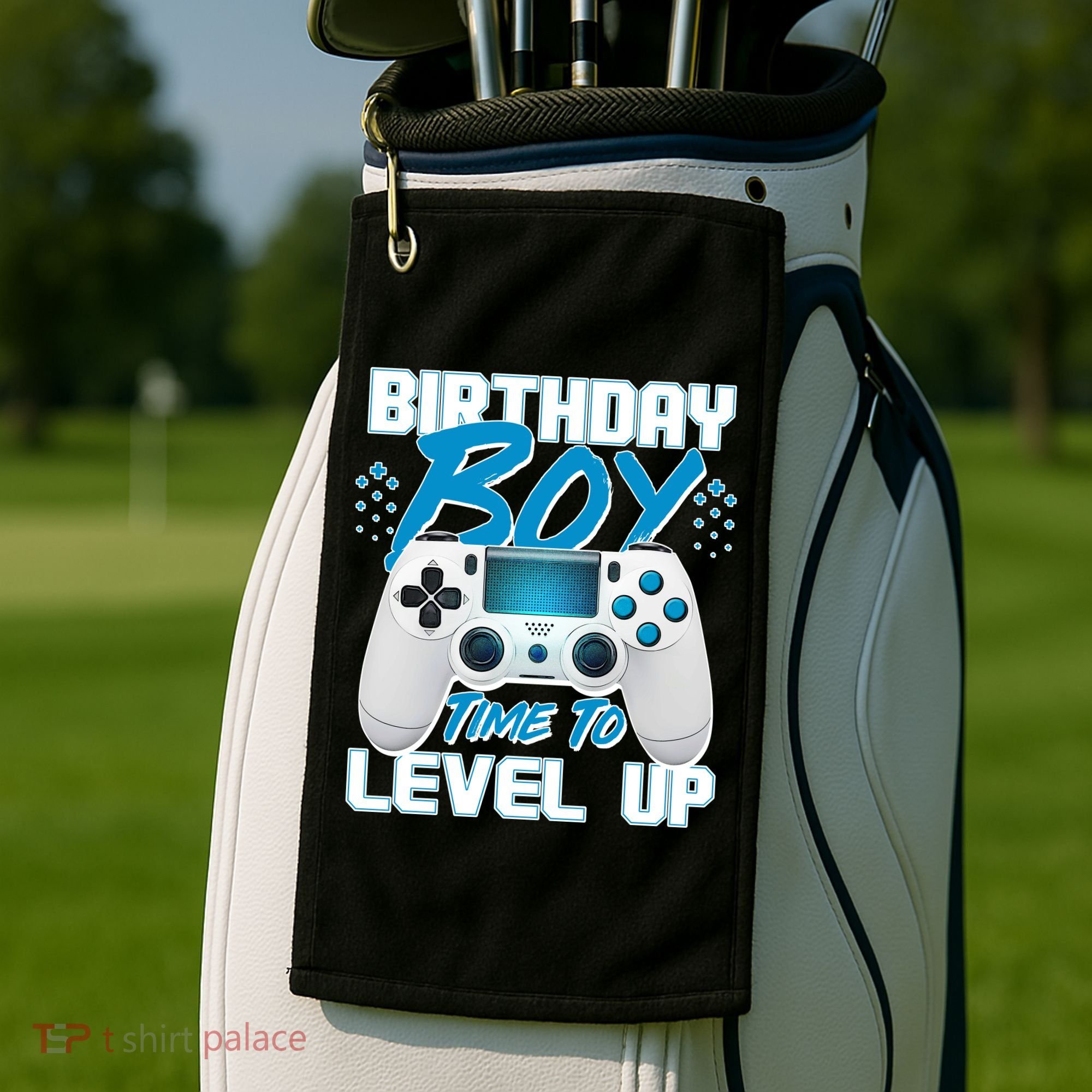 Birthday Boy Time To Level Up Video Gamer Golf Towel