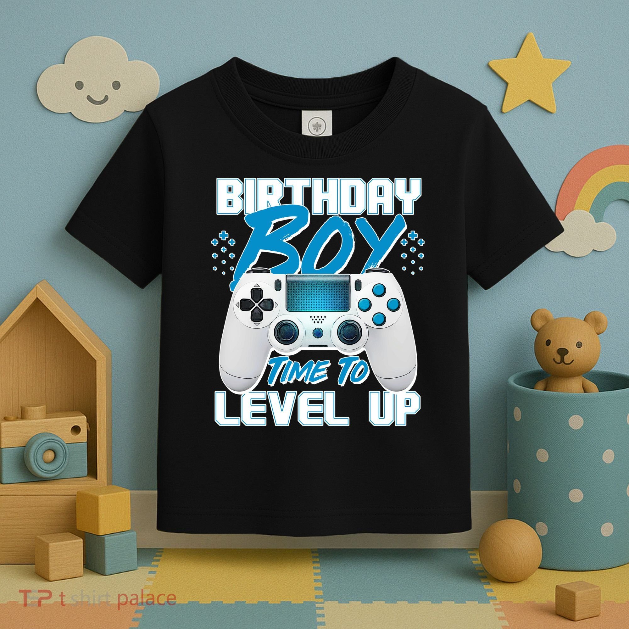 Birthday Boy Time To Level Up Video Gamer Toddler T-Shirt