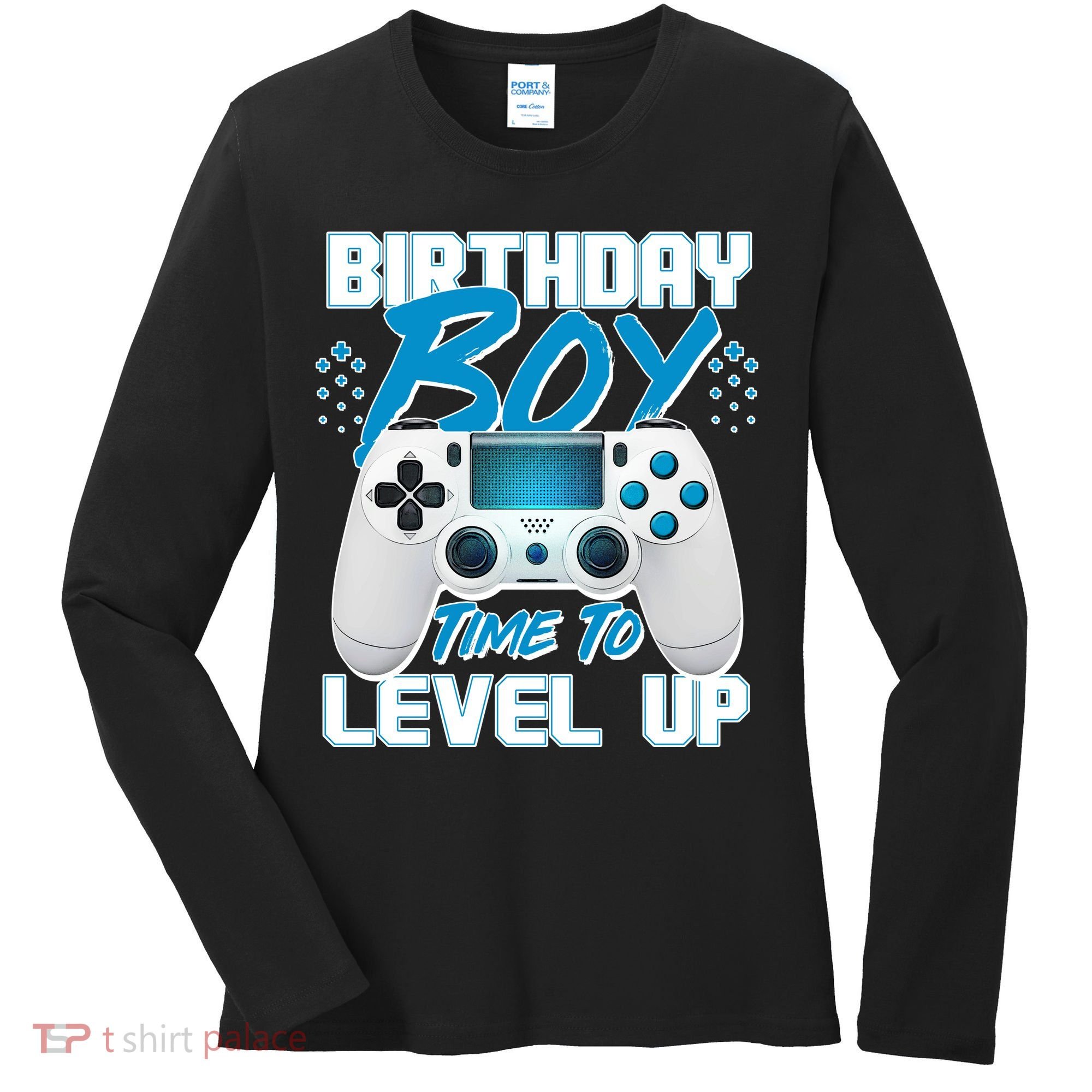 Birthday Boy Time To Level Up Video Gamer Women's Long Sleeve Shirt