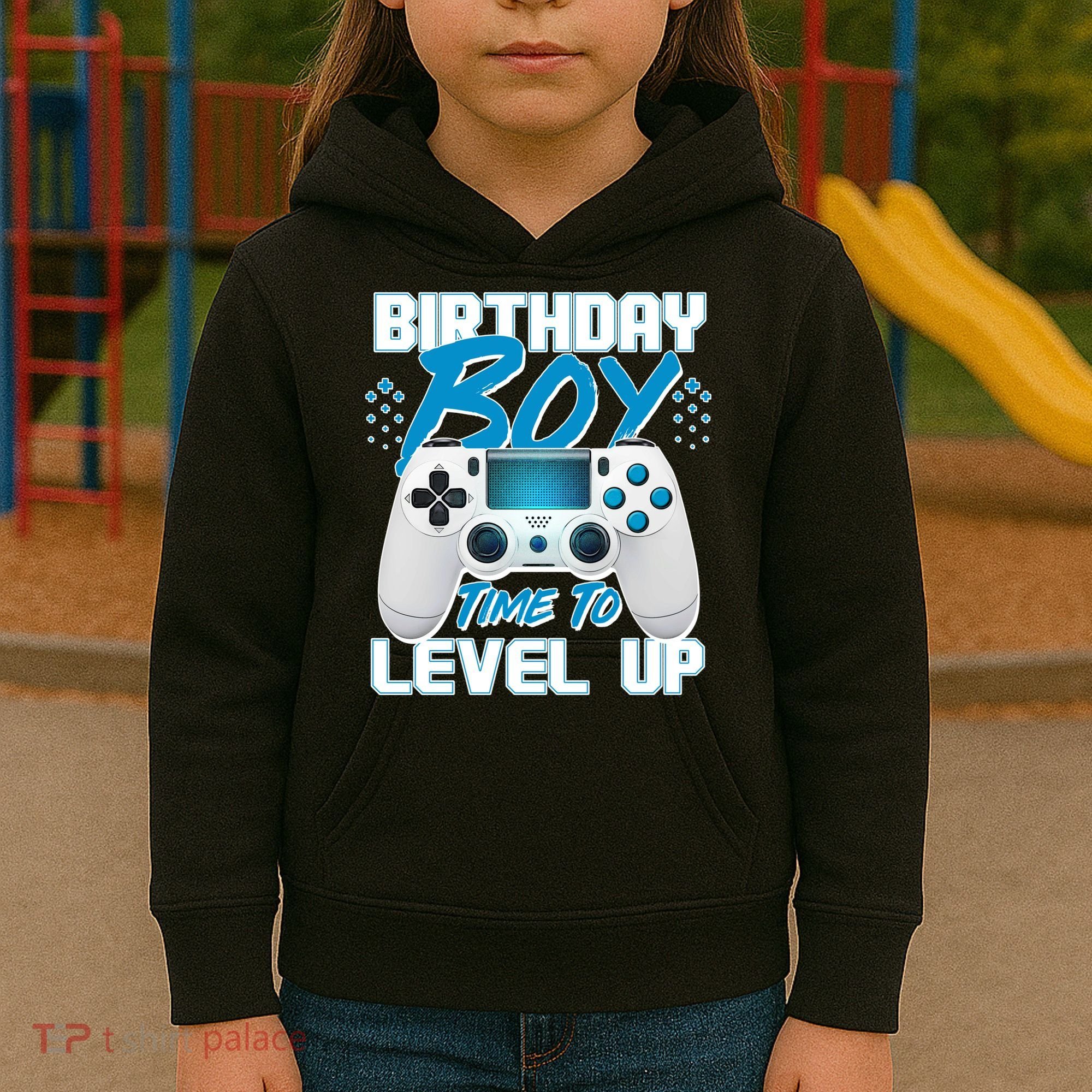 Birthday Boy Time To Level Up Video Gamer Kids Hoodie