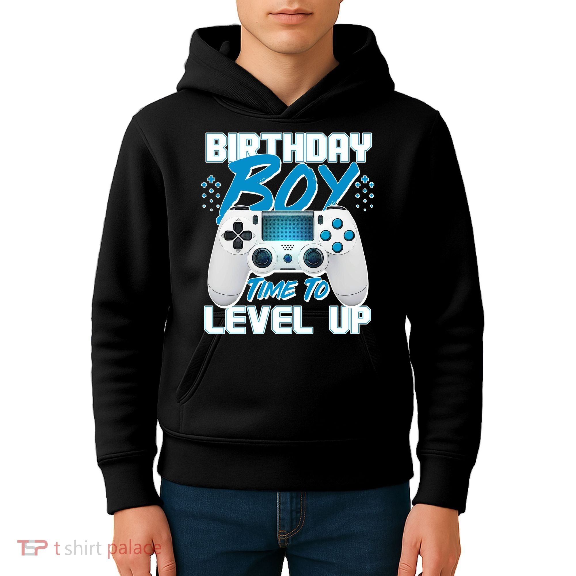 Birthday Boy Time To Level Up Video Gamer Kids Hoodie