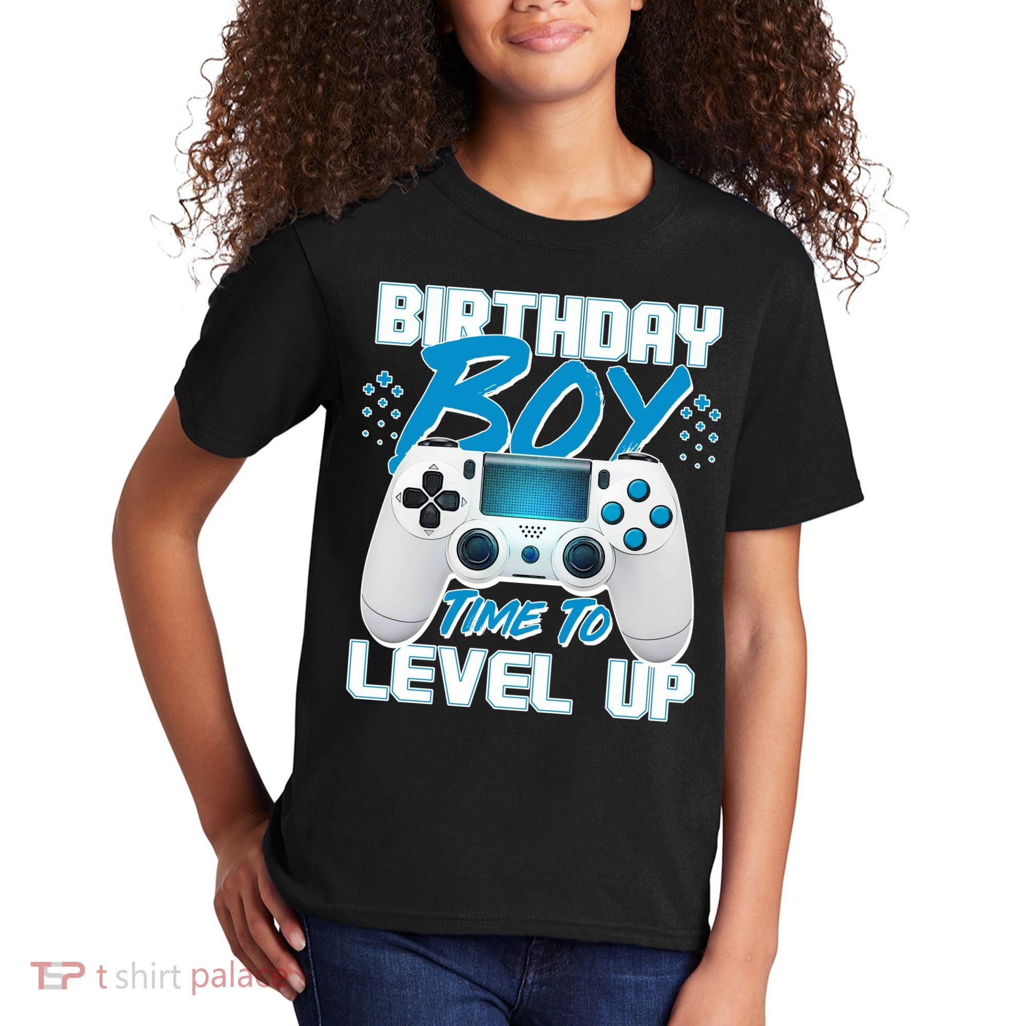 Birthday Boy Time To Level Up Video Gamer Kids T-Shirt