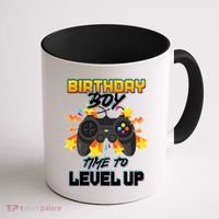 Birthday Boy Time to Level Up Video Gamer Cute Funny Coffee Mug thumb 1