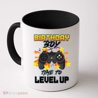 Birthday Boy Time to Level Up Video Gamer Cute Funny Coffee Mug thumb 0
