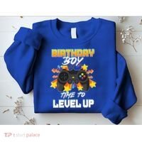 Birthday Boy Time to Level Up Video Gamer Cute Funny Sweatshirt thumb 2