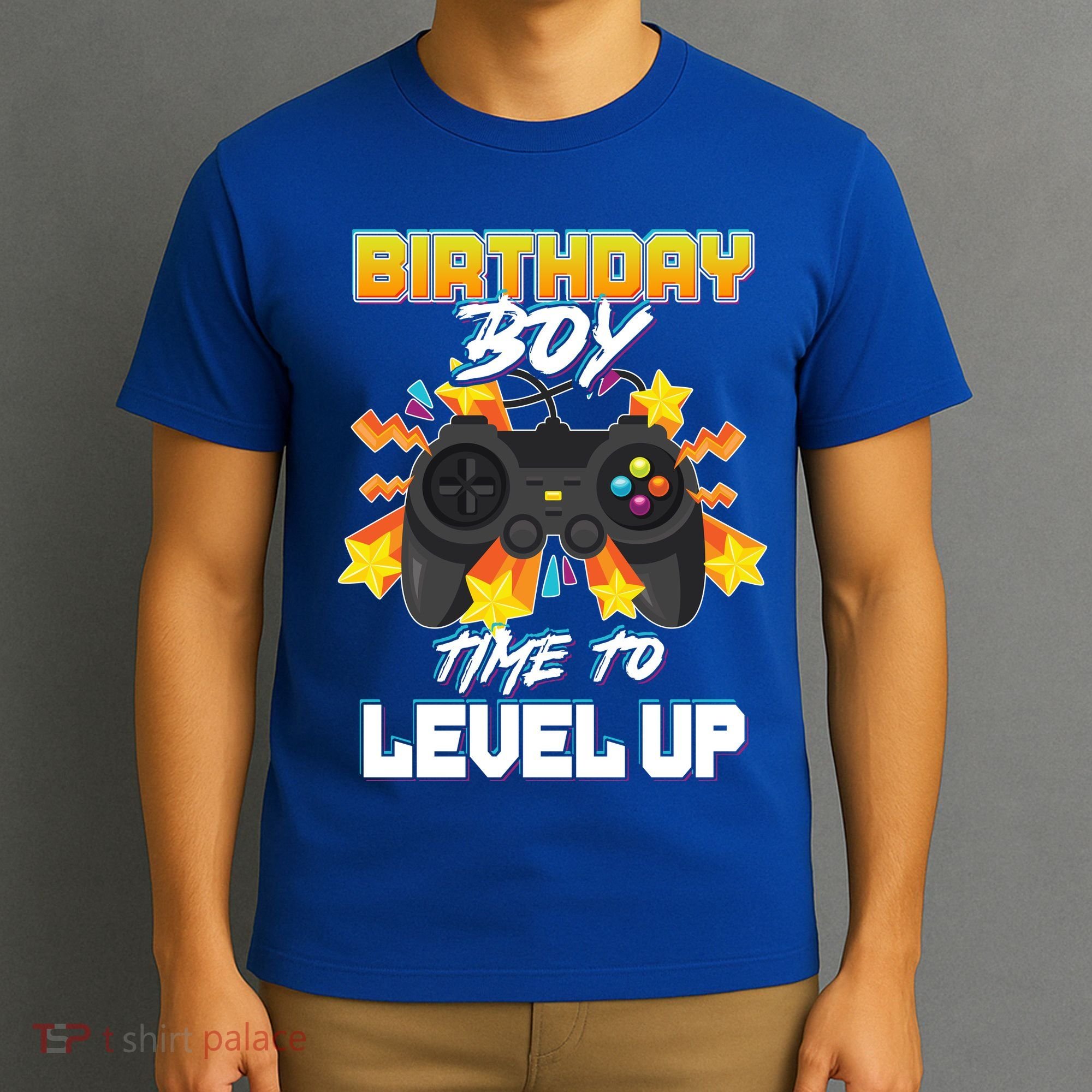 Birthday Boy Time to Level Up Video Gamer Cute Funny T-Shirt