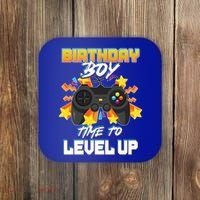 Birthday Boy Time to Level Up Video Gamer Cute Funny Coaster thumb 0