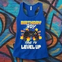 Birthday Boy Time to Level Up Video Gamer Cute Funny Women's Tank Top thumb 3