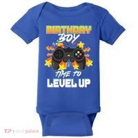 Birthday Boy Time to Level Up Video Gamer Cute Funny Baby Bodysuit thumb 0