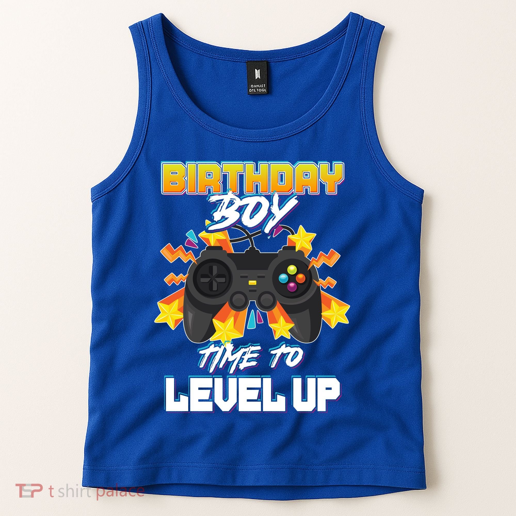 Birthday Boy Time to Level Up Video Gamer Cute Funny Tank Top