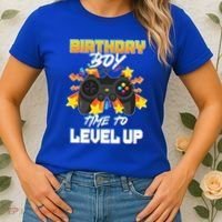 Birthday Boy Time to Level Up Video Gamer Cute Funny Women's T-Shirt thumb 2