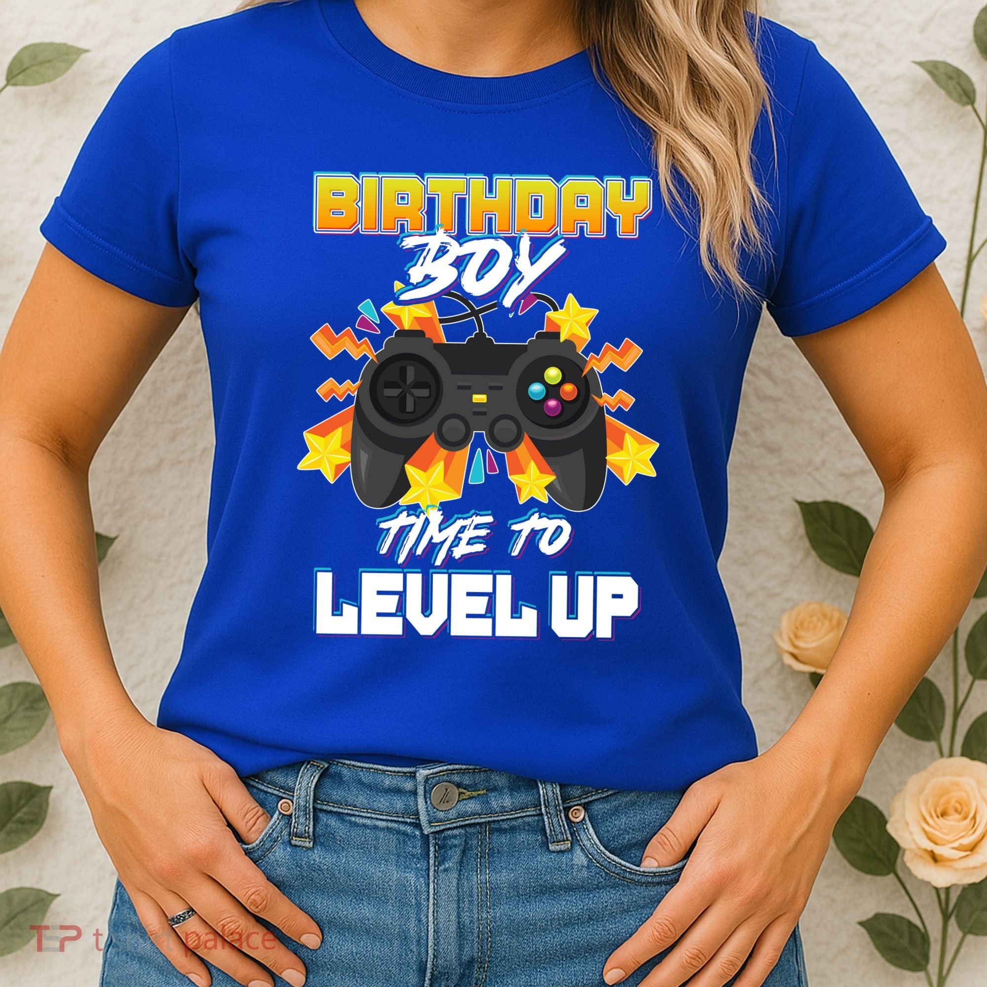 Birthday Boy Time to Level Up Video Gamer Cute Funny Women's T-Shirt