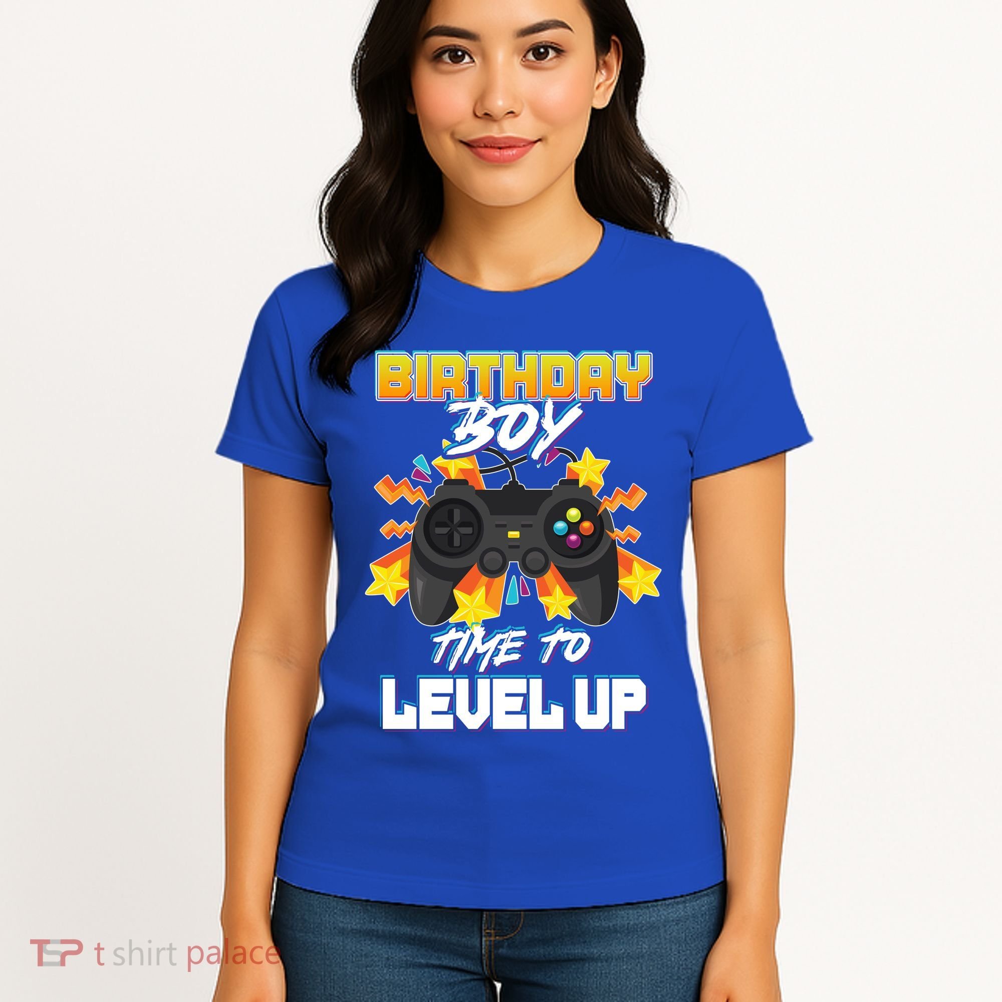 Birthday Boy Time to Level Up Video Gamer Cute Funny Women's T-Shirt