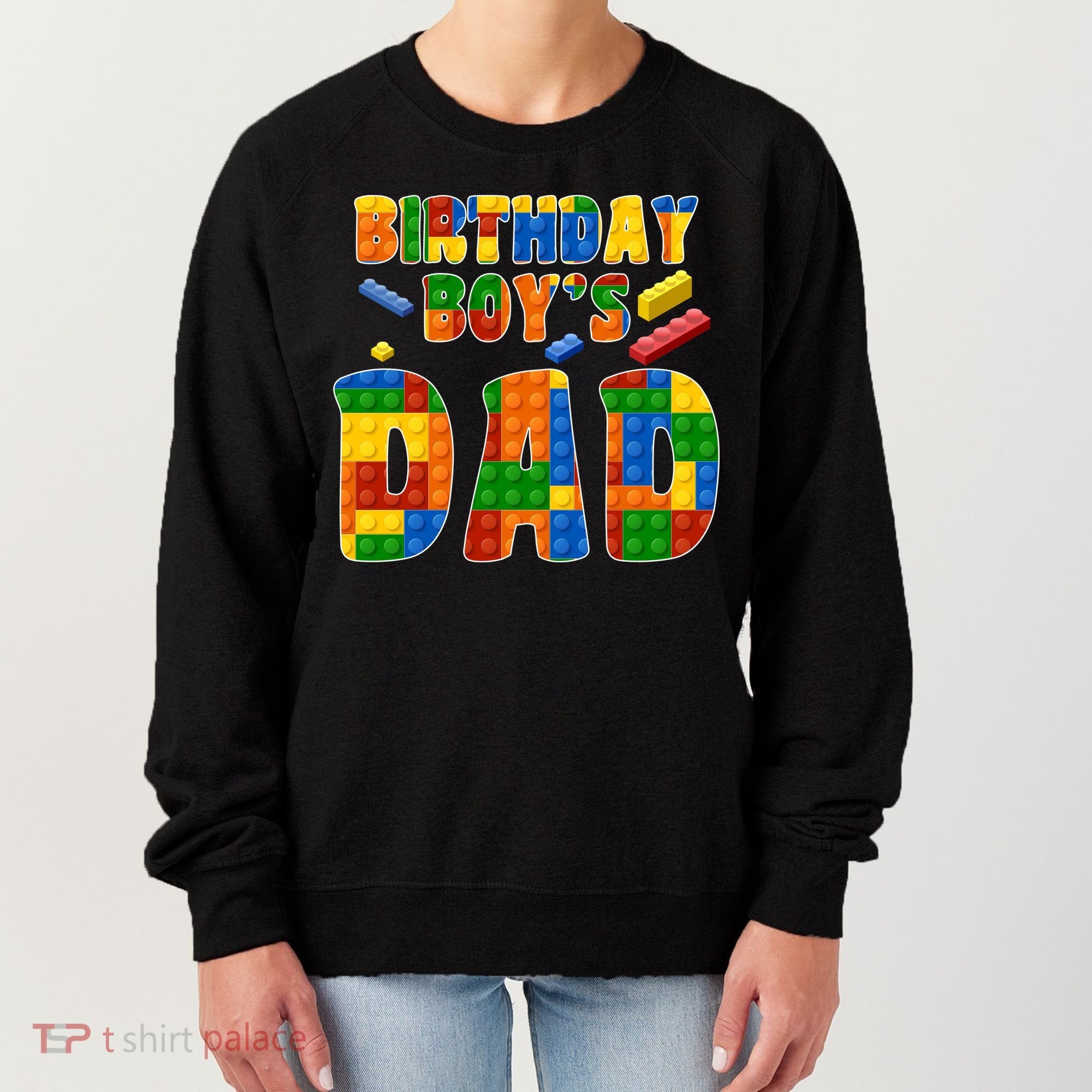 Birthday Boy's Dad Building Blocks Women's Sweatshirt
