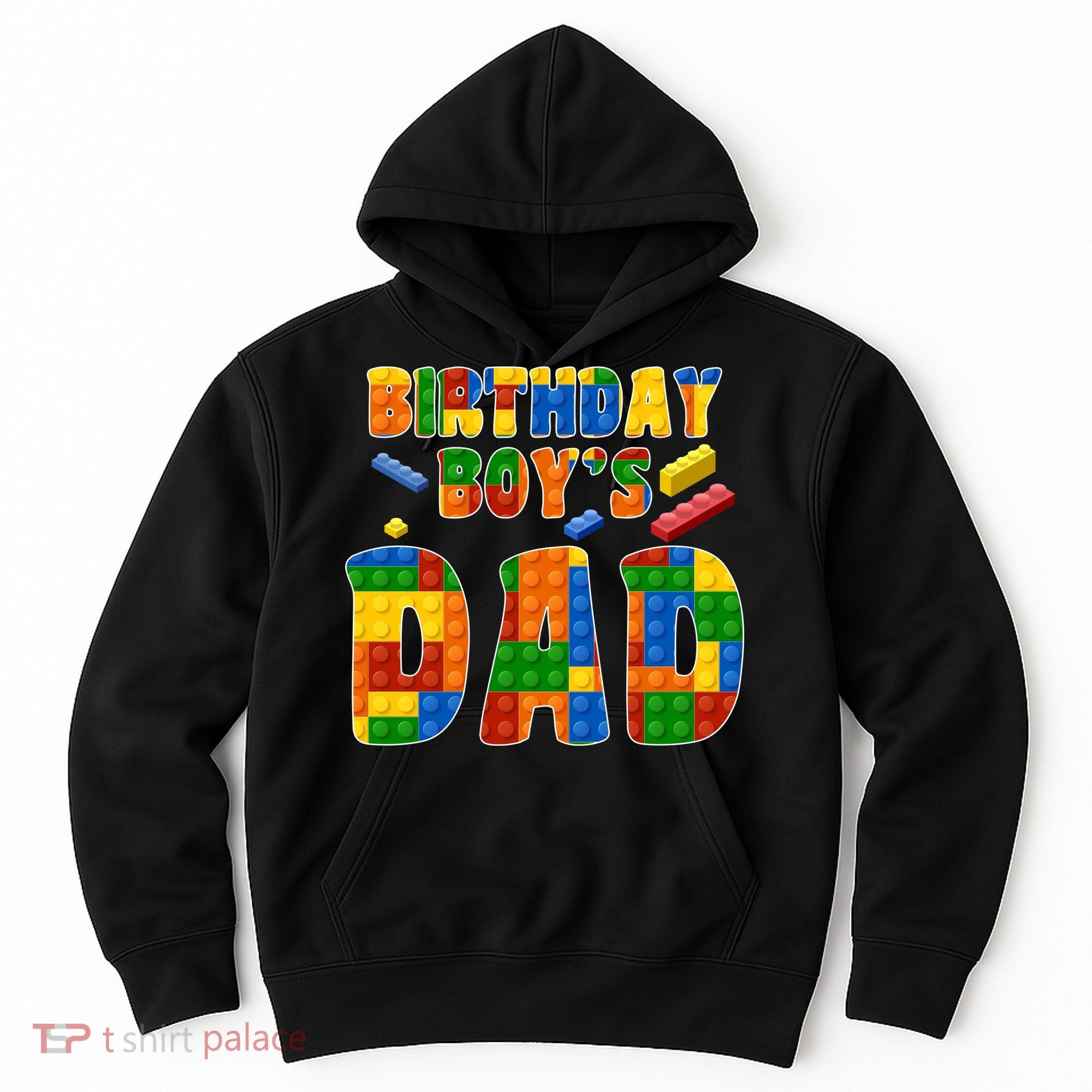 Birthday Boy's Dad Building Blocks Hoodie