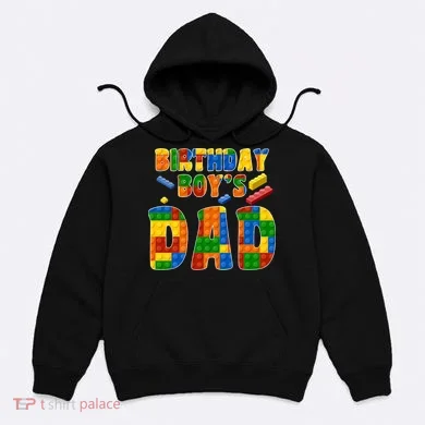Birthday Boy's Dad Building Blocks Hoodie
