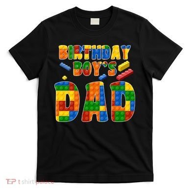 Birthday Boy's Dad Building Blocks T-Shirt