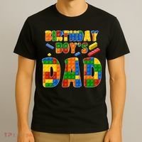 Birthday Boy's Dad Building Blocks T-Shirt thumb 3