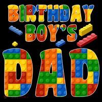 Birthday Boy's Dad Building Blocks Backpack thumb 2