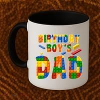 Birthday Boy's Dad Building Blocks Coffee Mug thumb 2