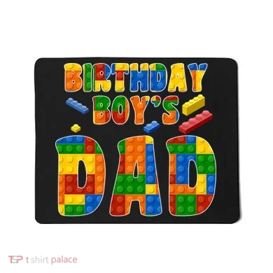 Birthday Boy's Dad Building Blocks Mousepad
