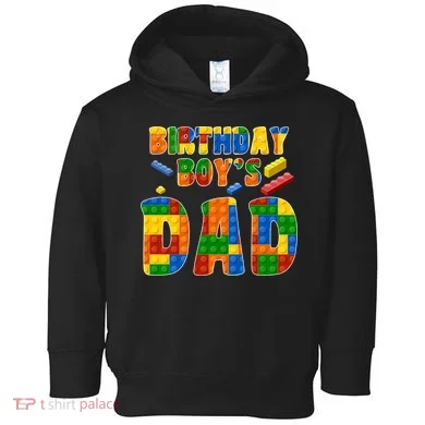 Birthday Boy's Dad Building Blocks Toddler Hoodie