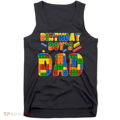Birthday Boy's Dad Building Blocks Tank Top