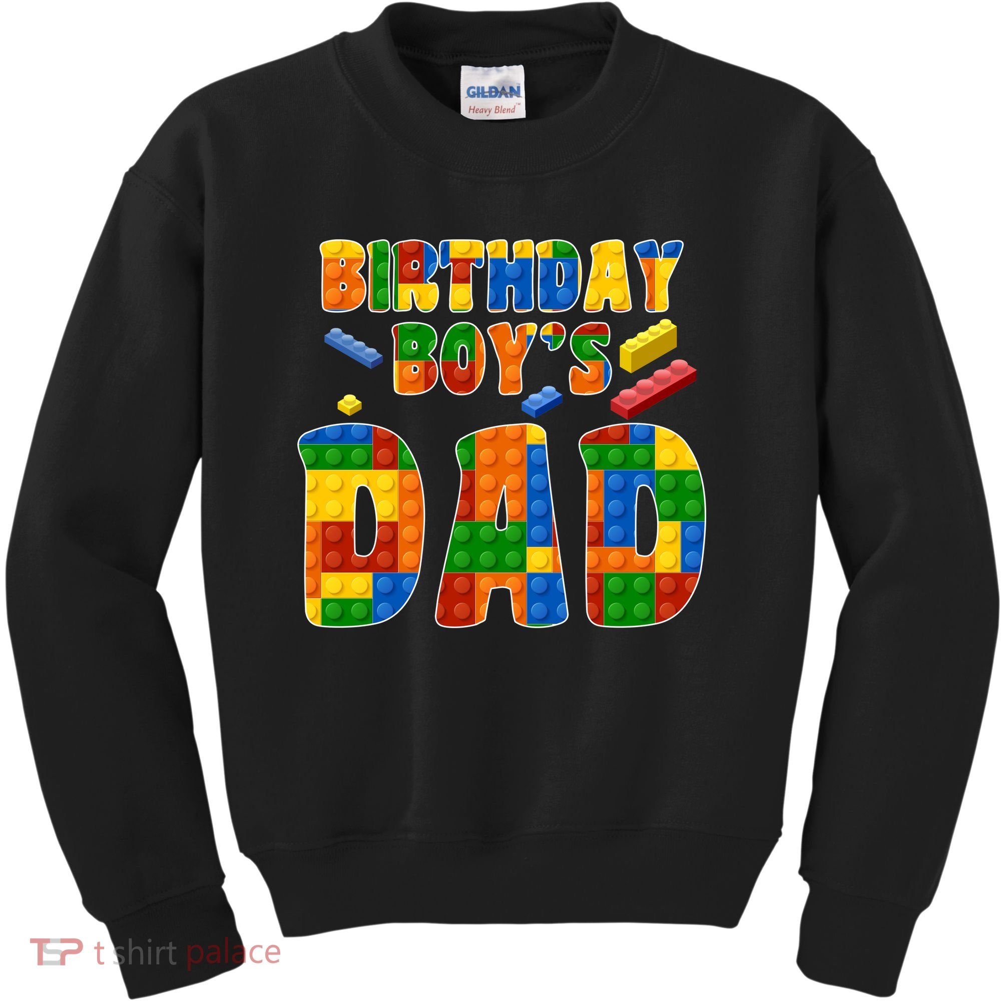 Birthday Boy's Dad Building Blocks Kids Sweatshirt