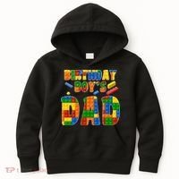 Birthday Boy's Dad Building Blocks Kids Hoodie thumb 0