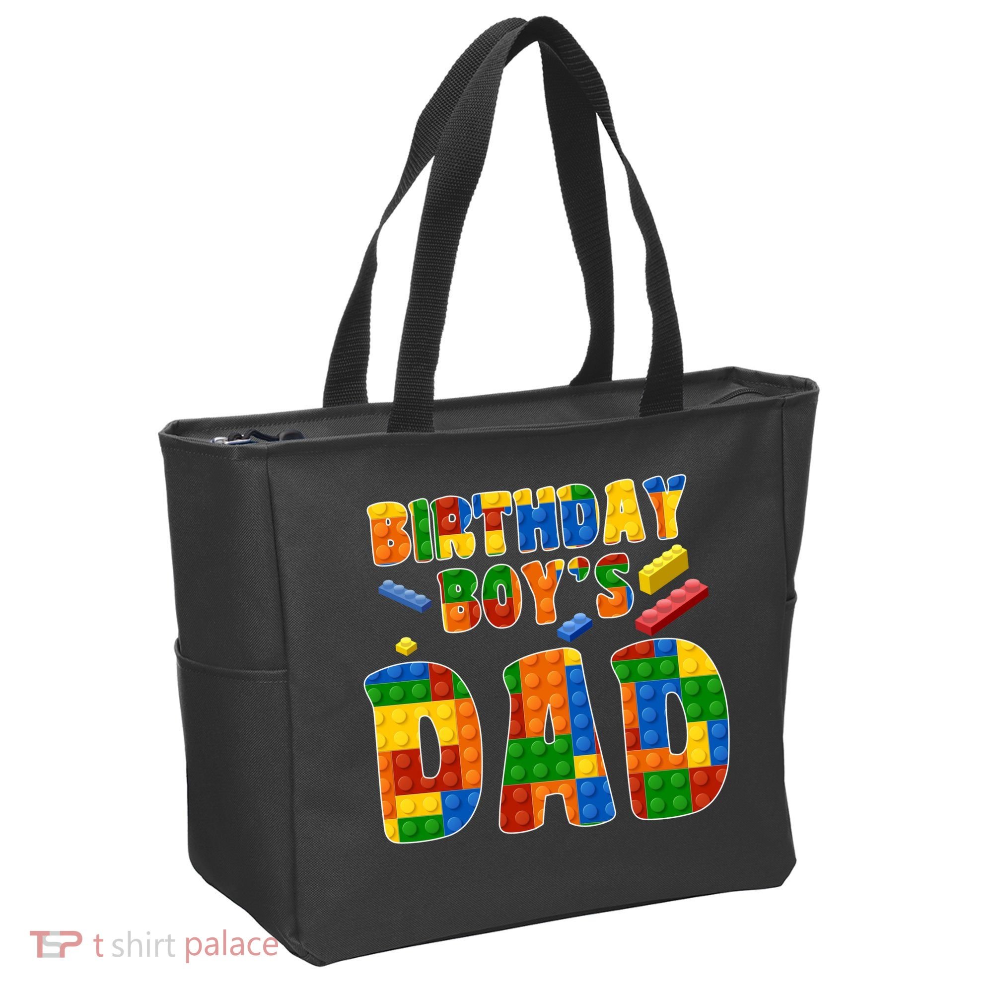 Birthday Boy's Dad Building Blocks Tote Bag