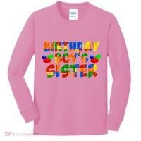 Birthday Boy's Sister Kids Long Sleeve Shirt thumb 0