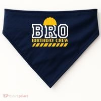 Birthday Bro Construction Crew Brother USA-Made Doggie Bandana thumb 0