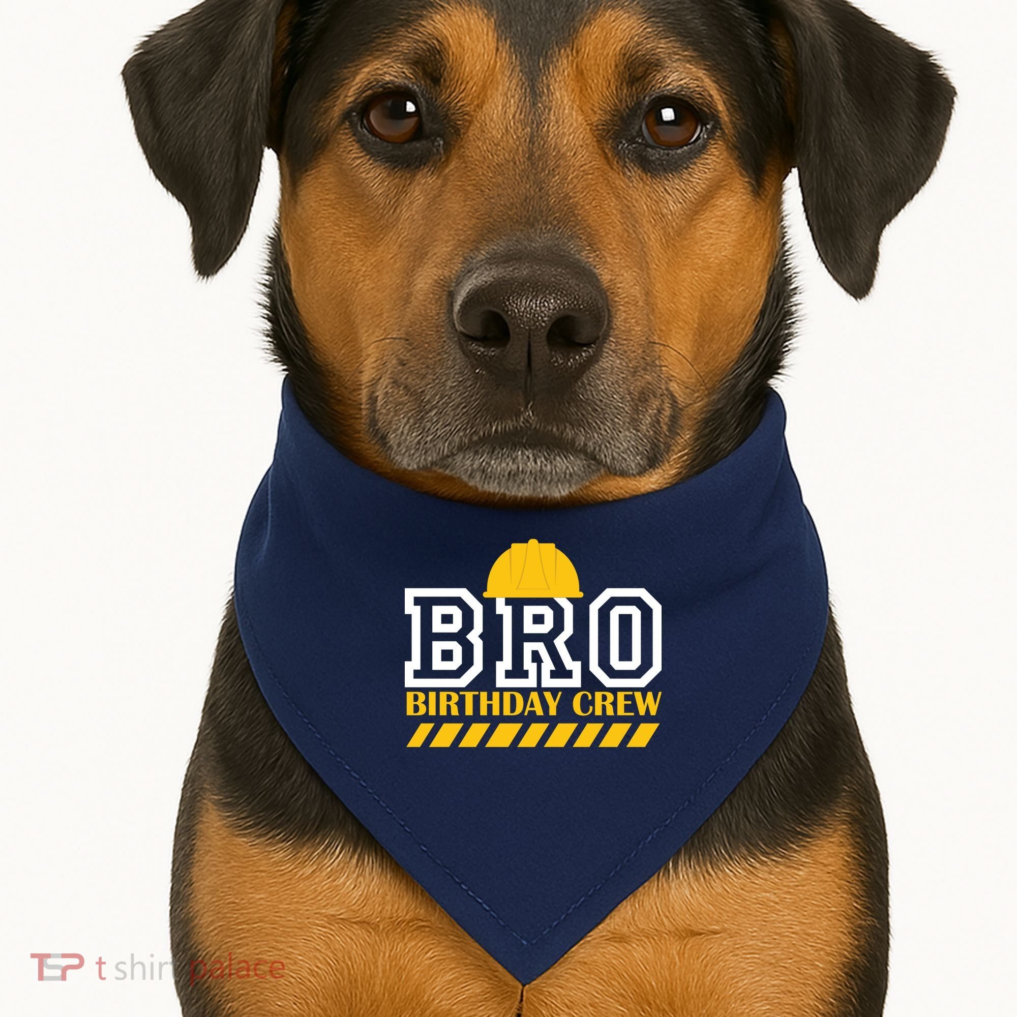 Birthday Bro Construction Crew Brother USA-Made Doggie Bandana