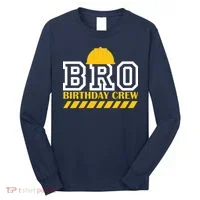 Birthday Bro Construction Crew Brother Long Sleeve Shirt thumb 0