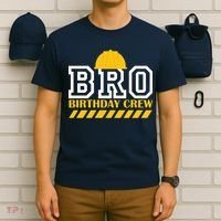 Birthday Bro Construction Crew Brother T-Shirt thumb 6