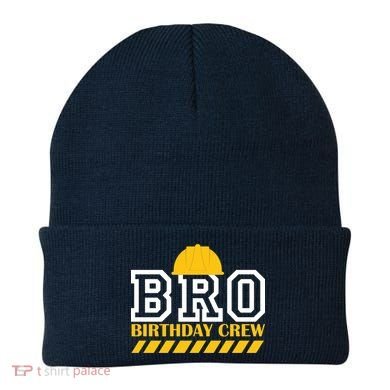 Birthday Bro Construction Crew Brother Beanie