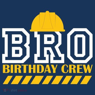 Birthday Bro Construction Crew Brother Tie-Dye Long Sleeve Shirt
