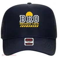 Birthday Bro Construction Crew Brother Hat thumb 0